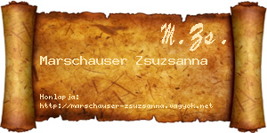 Marschauser Zsuzsanna névjegykártya